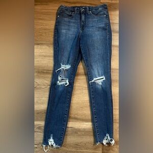Women's Good American Ripped Knee/Ankle Skinny Jeans